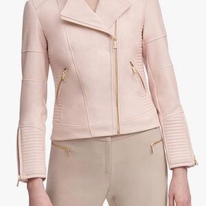 Calvin Klein Biker Motorcycle Jacket Vegan Faux Leather Size XL.